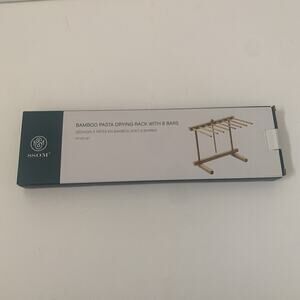 Bamboo Pasta Drying Rack With 8 Bars Size 14''x 9''x 12'' Brand New